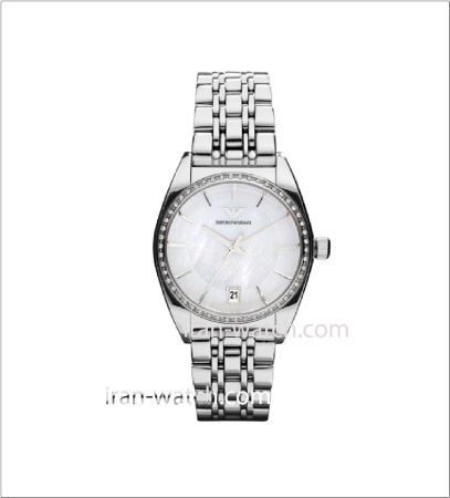 ar0379 ساعت emporio armani استیل قاب نگین