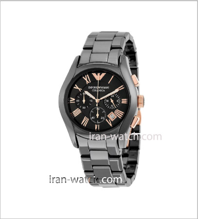 ar1410 ساعت آرمانی سرامیکی مردانه کرنوگراف رزگلد