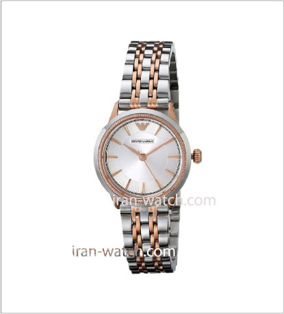 ar1827 ساعت امپریو آرمانی بند استیل رزگلد کرنوگراف