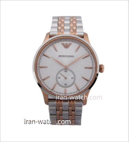 ar1839 ساعت امپریو آرمانی بند استیل رزگلد کرنوگراف