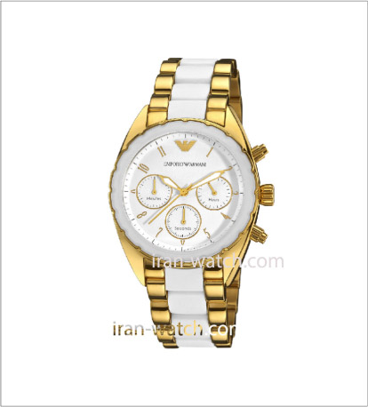 ar5944 آرمانی زنانه رابر استیل کرنوگراف رنگ سفید