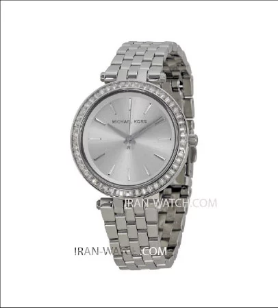 mk3364 ساعت michaelkors بند استیل قاب نگین استیل