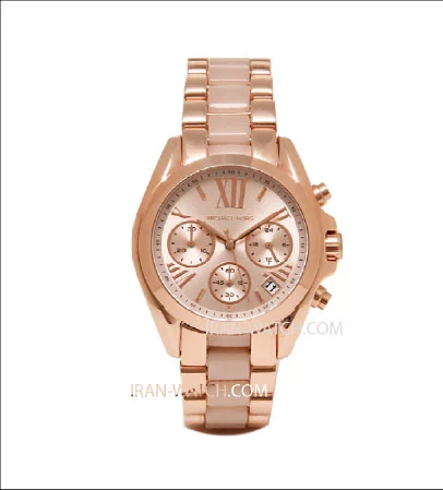 mk6066 michael kors بند استیل و سنگ کرنوگراف رزگلد